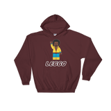 Leggo White Text Hoodie