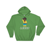 Leggo White Text Hoodie