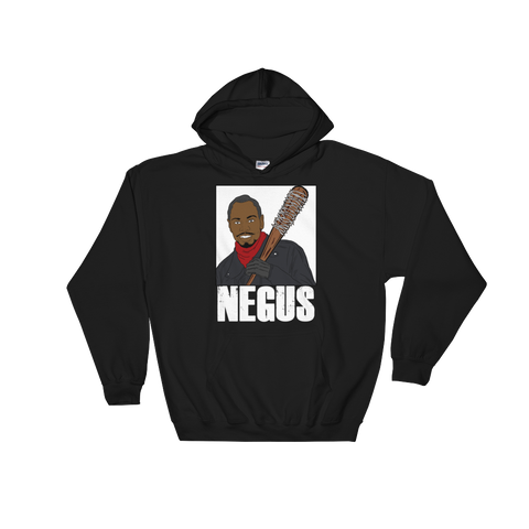 Negus White Text Hoodie