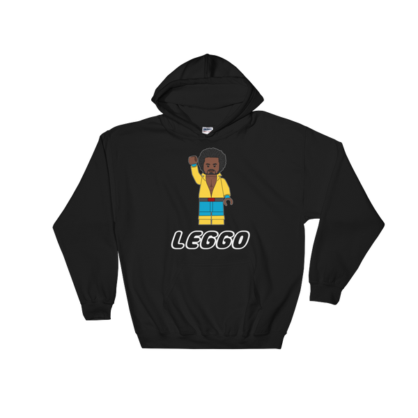 Leggo White Text Hoodie