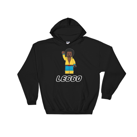 Leggo White Text Hoodie