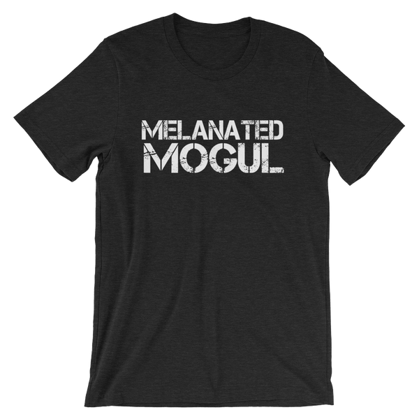 Melanated Mogul White Text Short-Sleeve Unisex T-Shirt