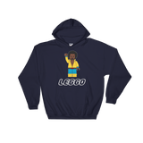 Leggo White Text Hoodie
