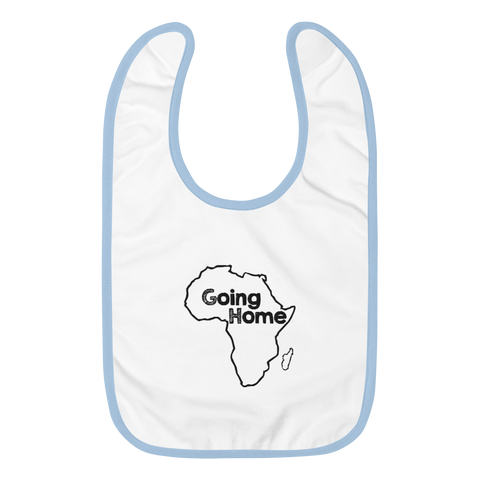 Going Home Embroidered Baby Bib
